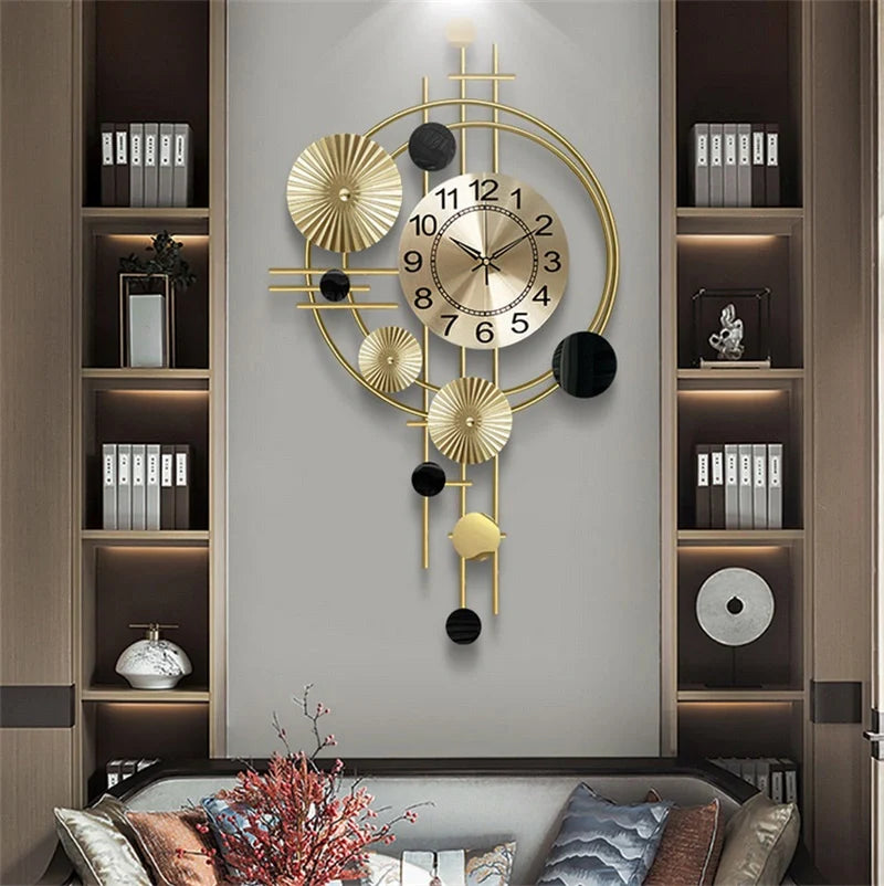 Decorative Metal Wall Clock 38 inches