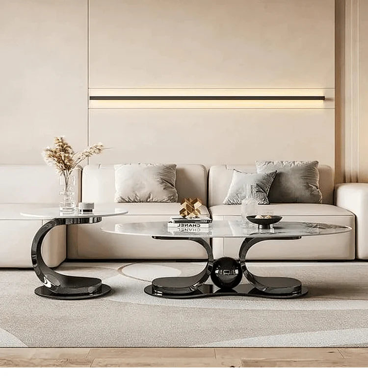 Oval Centre Table For Living Room Set of 2