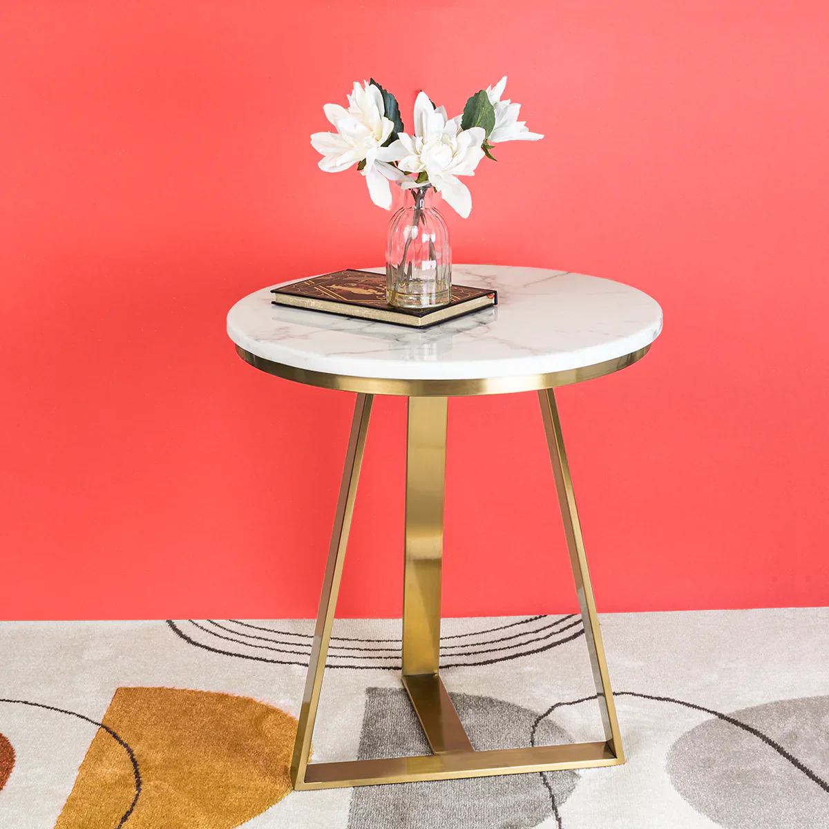 Classic Designer Side Table For living Room (Stainless Steel)