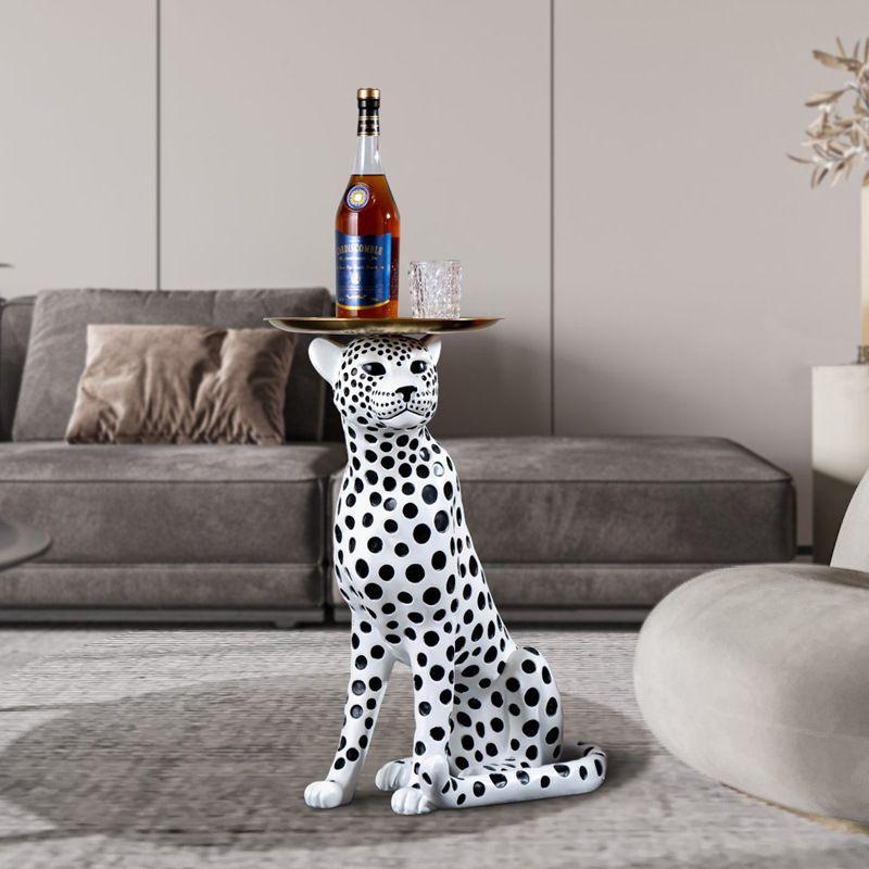 Leopard Statue Side Table