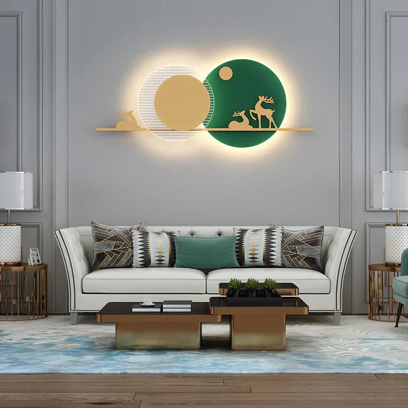Deer Minimalist LED Wall Art For Living Room