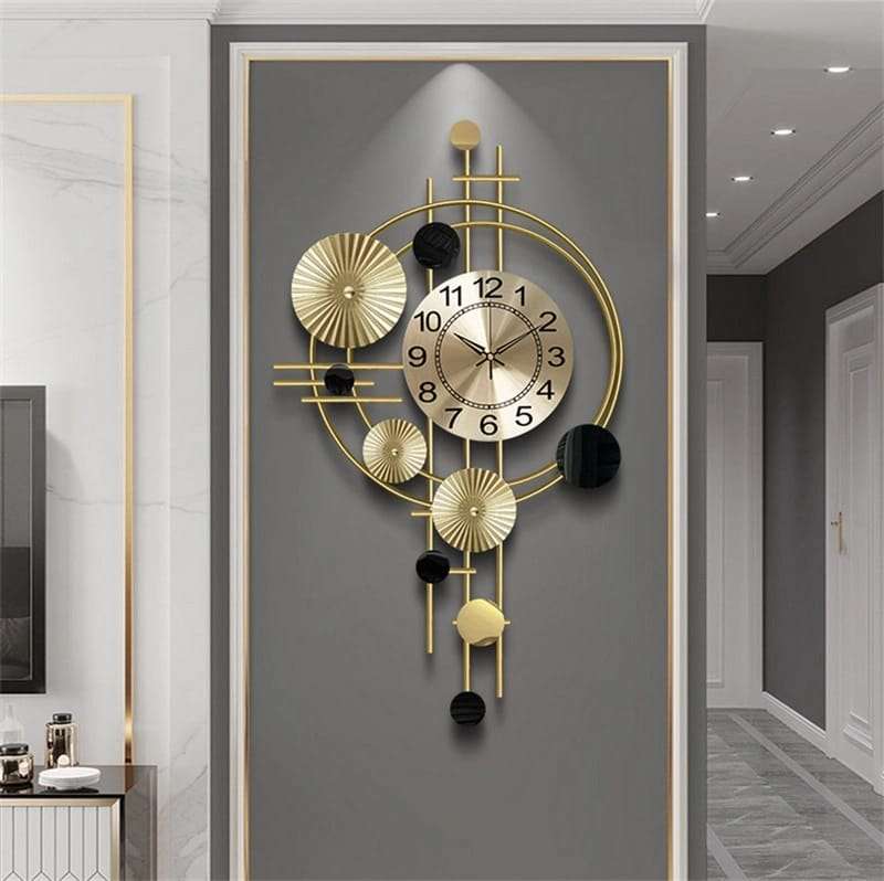 Decorative Metal Wall Clock 38 inches