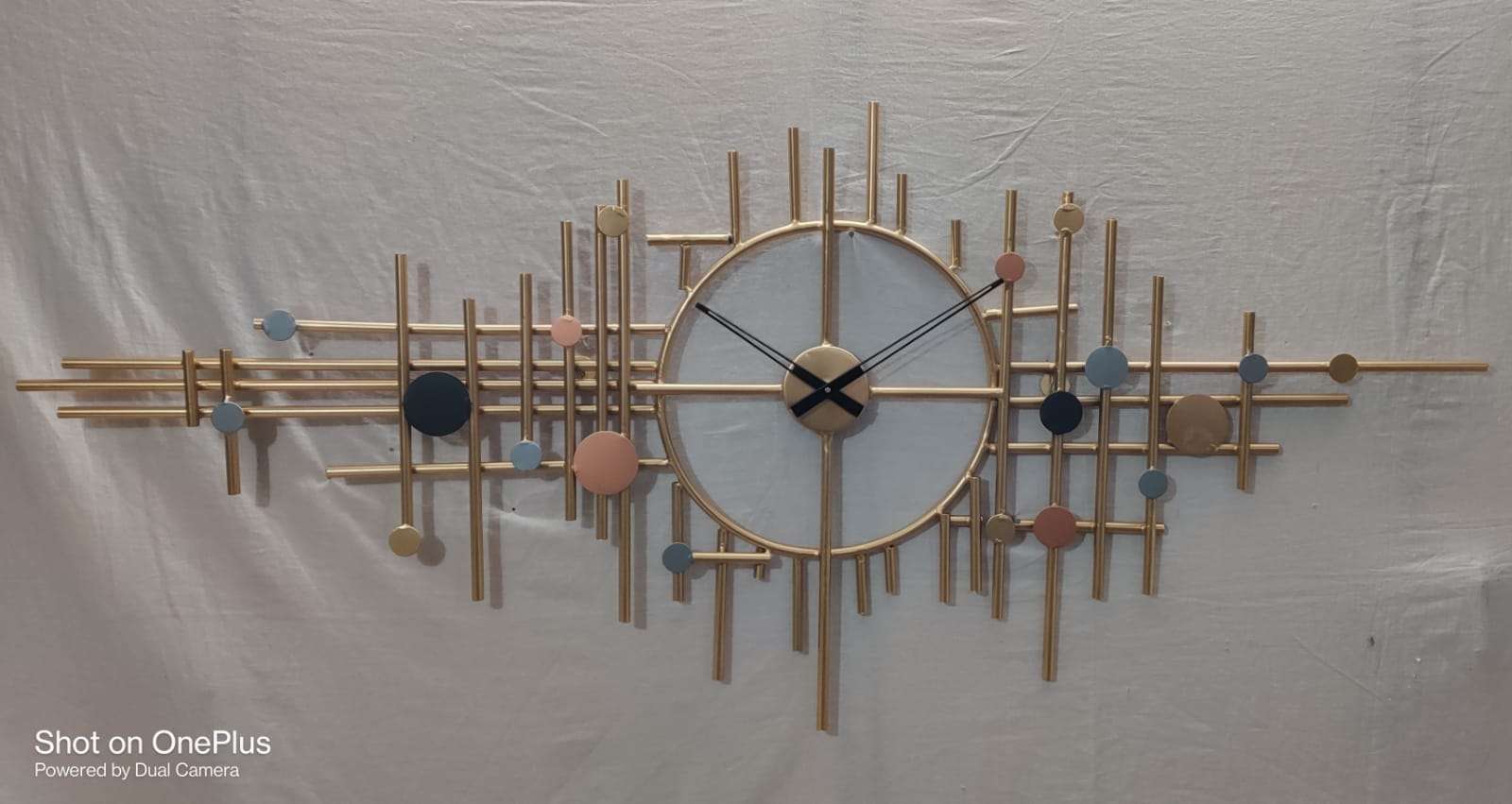 Teal Frame Wall Art Clock