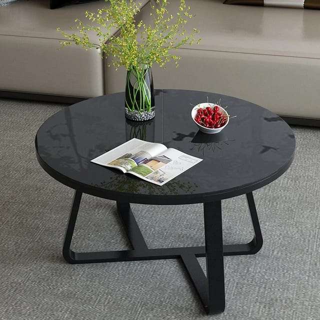 Black Round Marble Center Table