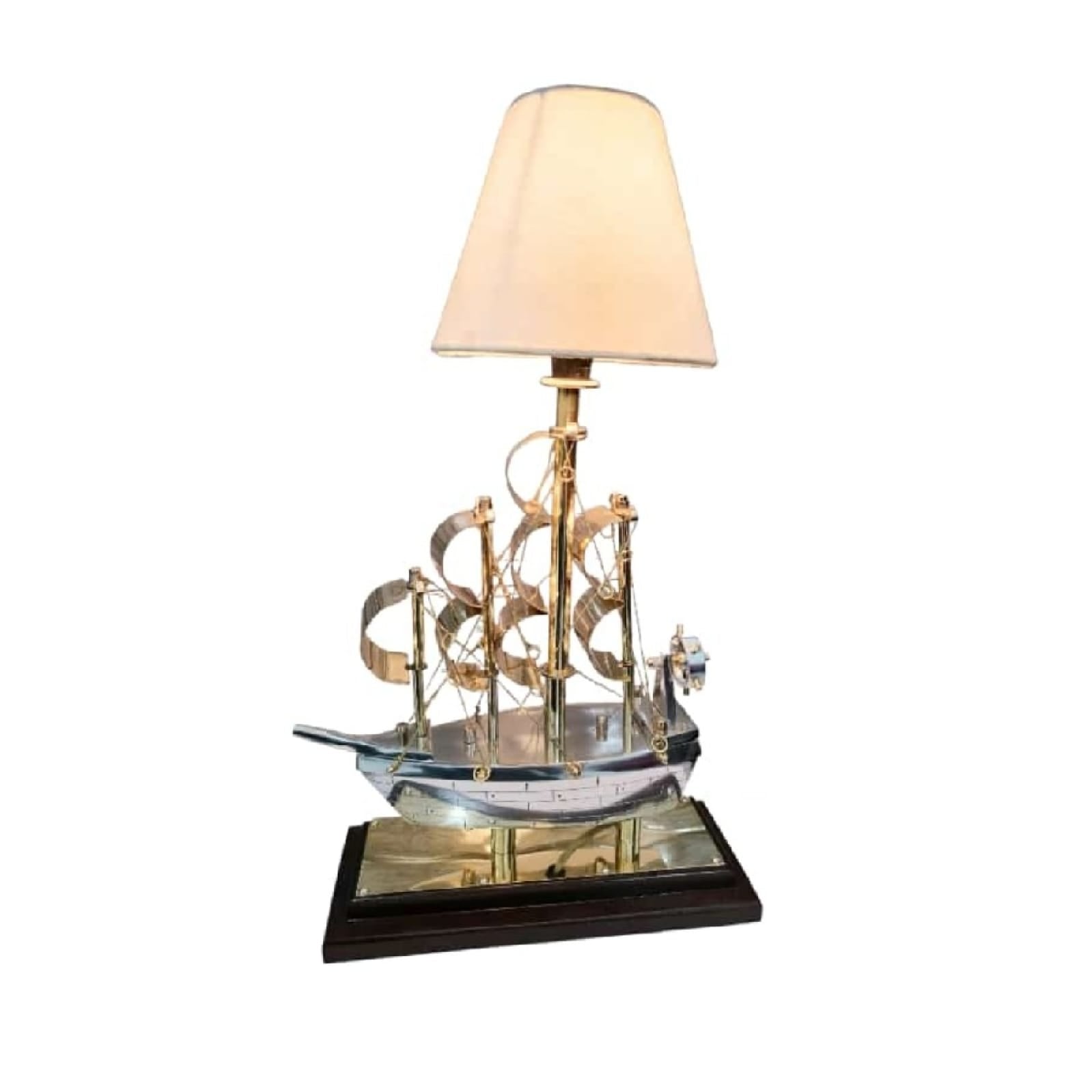 Modern Brass Ship Lamp Home Decoration Showpiece