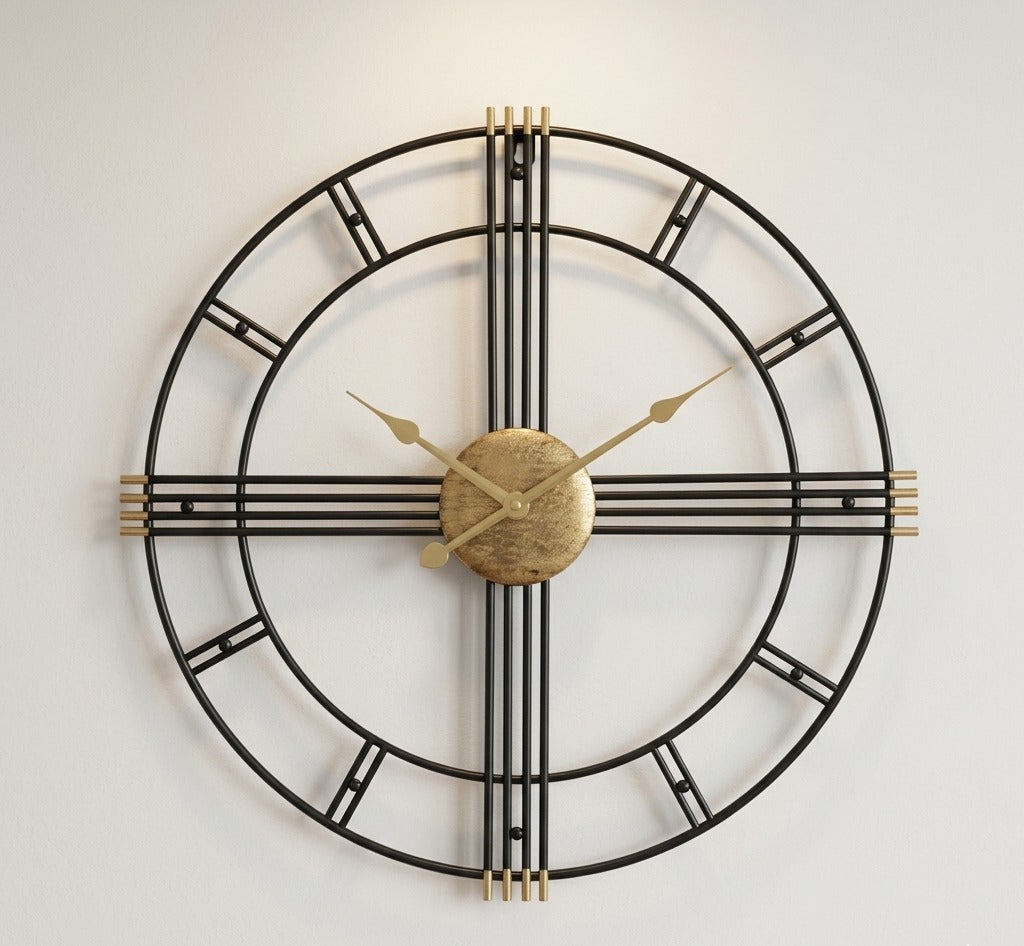 Round Minimalist Metal Wall Clock