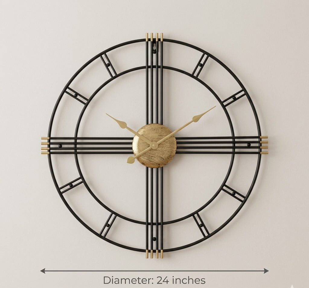 Round Minimalist Metal Wall Clock