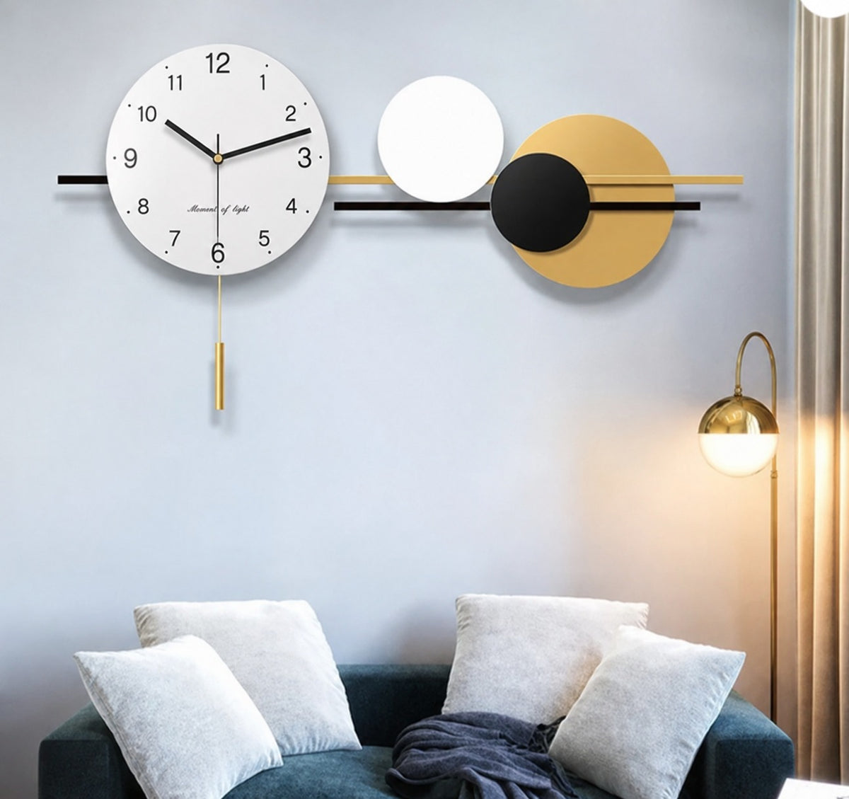 Multicolor Circle Metal Wall Clock
