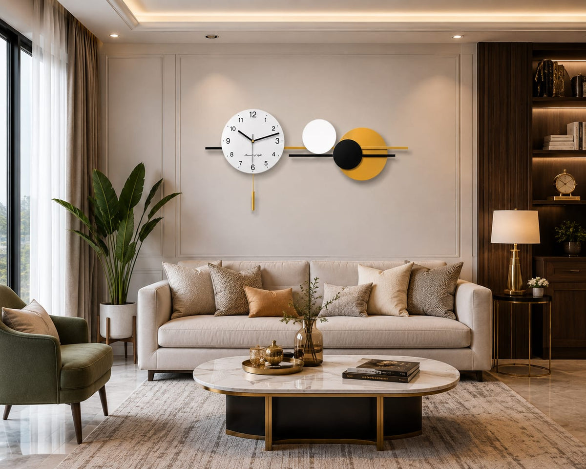 Multicolor Circle Metal Wall Clock