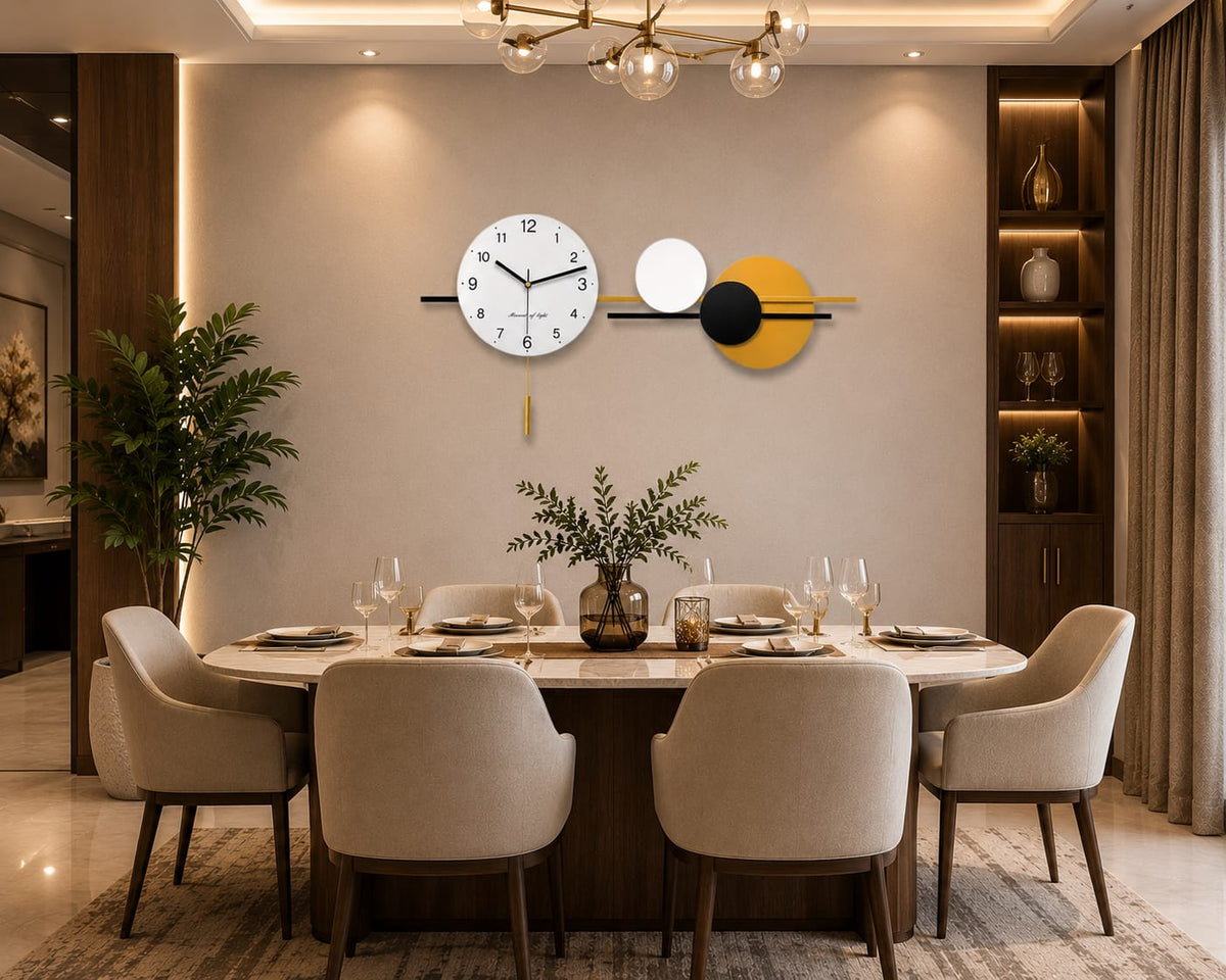 Multicolor Circle Metal Wall Clock