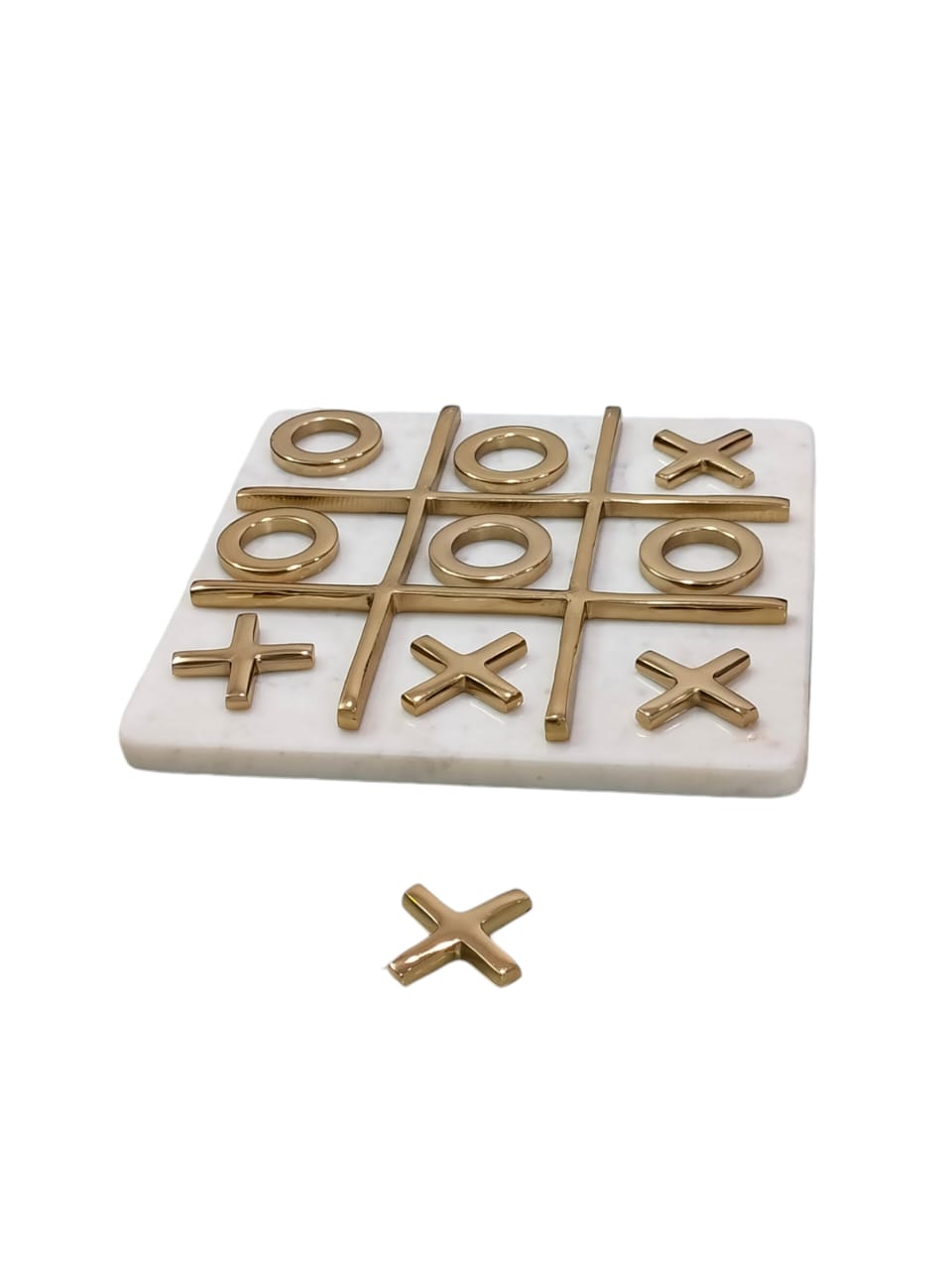 Marble Tic Tac Toe Brass Showpiece