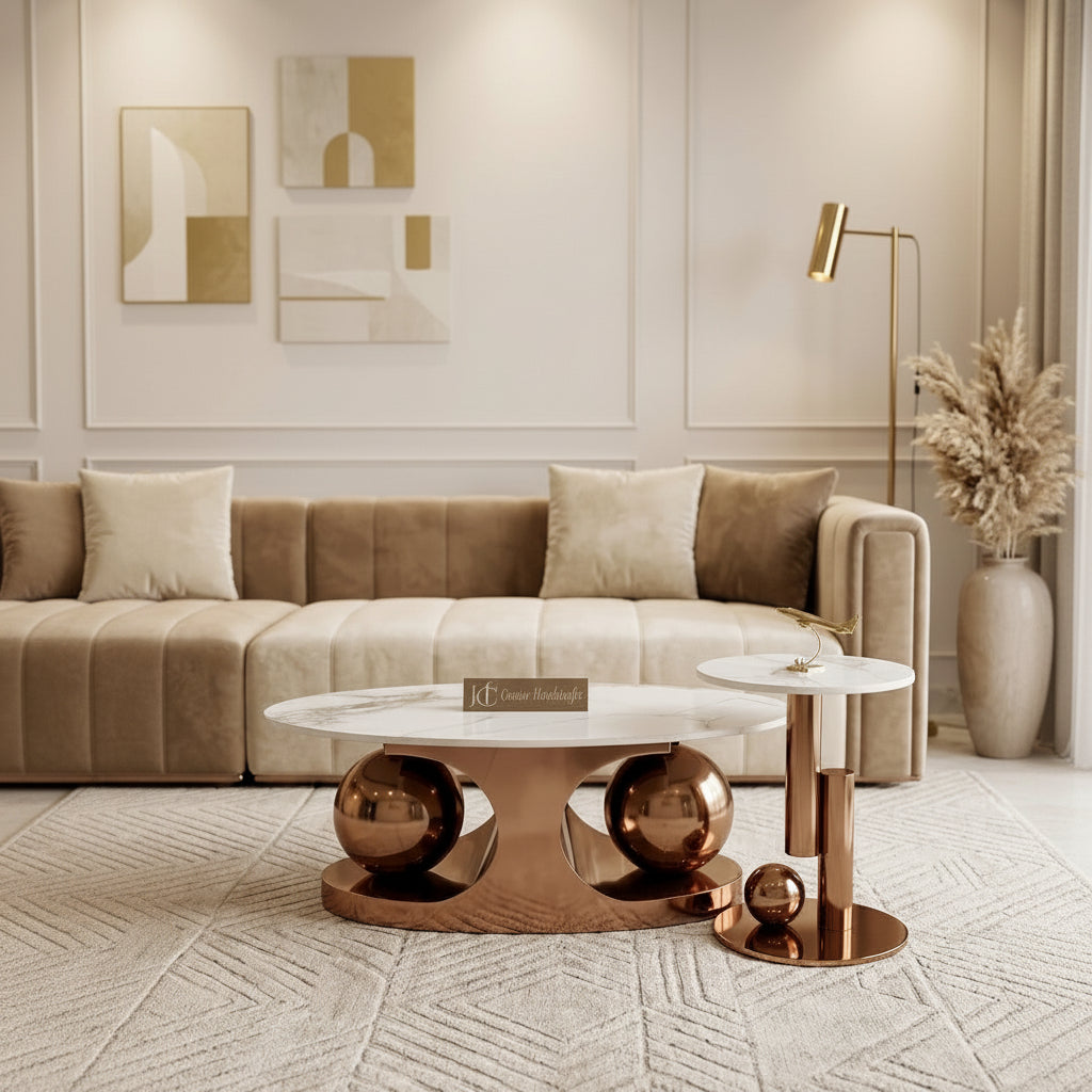 Double Ball Center Table For Living Room Set of 2