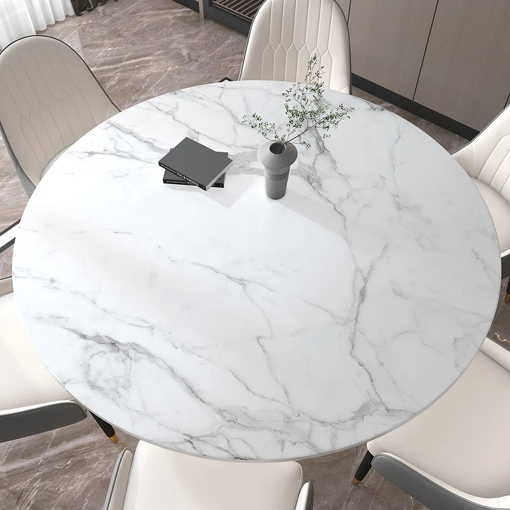 Opulance Dining Table Gold Stainless Steel with 4 chairs