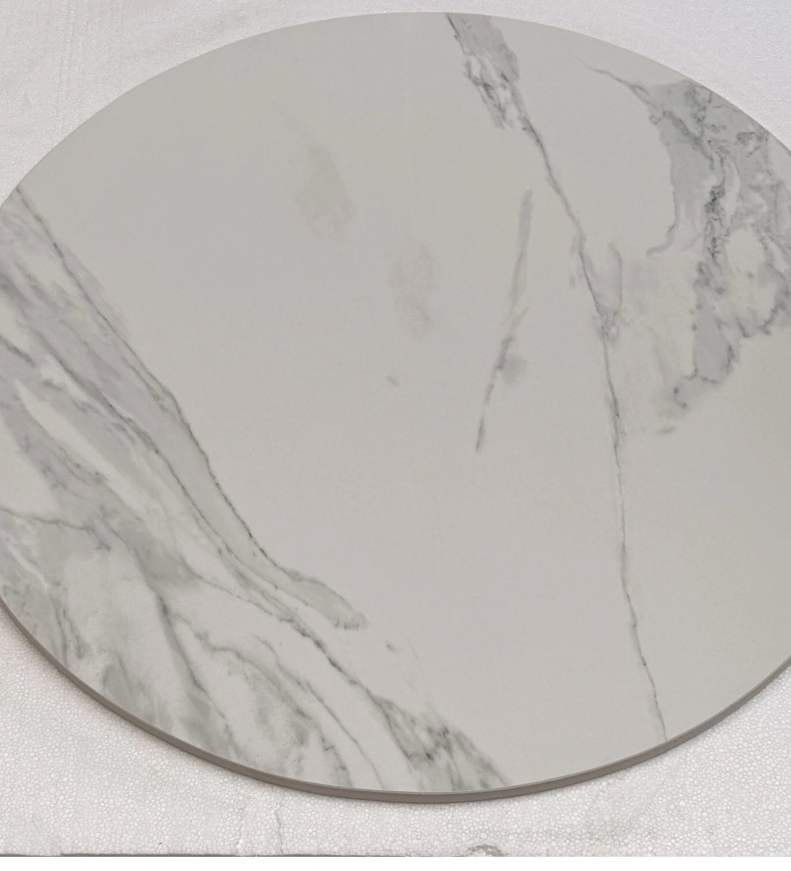 Circular Marble Coffee Table Set of 2 (Stainless Steel)