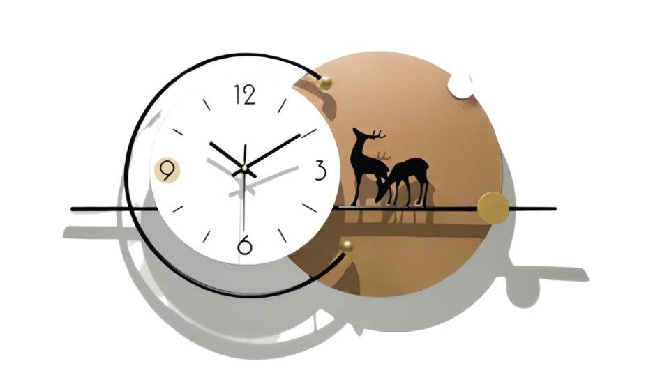 Designer Brown Wall Clock For Living Room