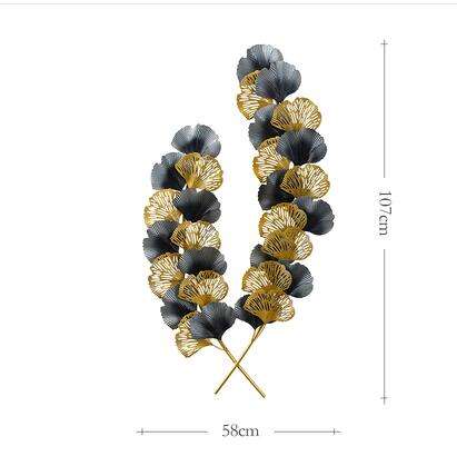 Dual Petals Metal Wall Art