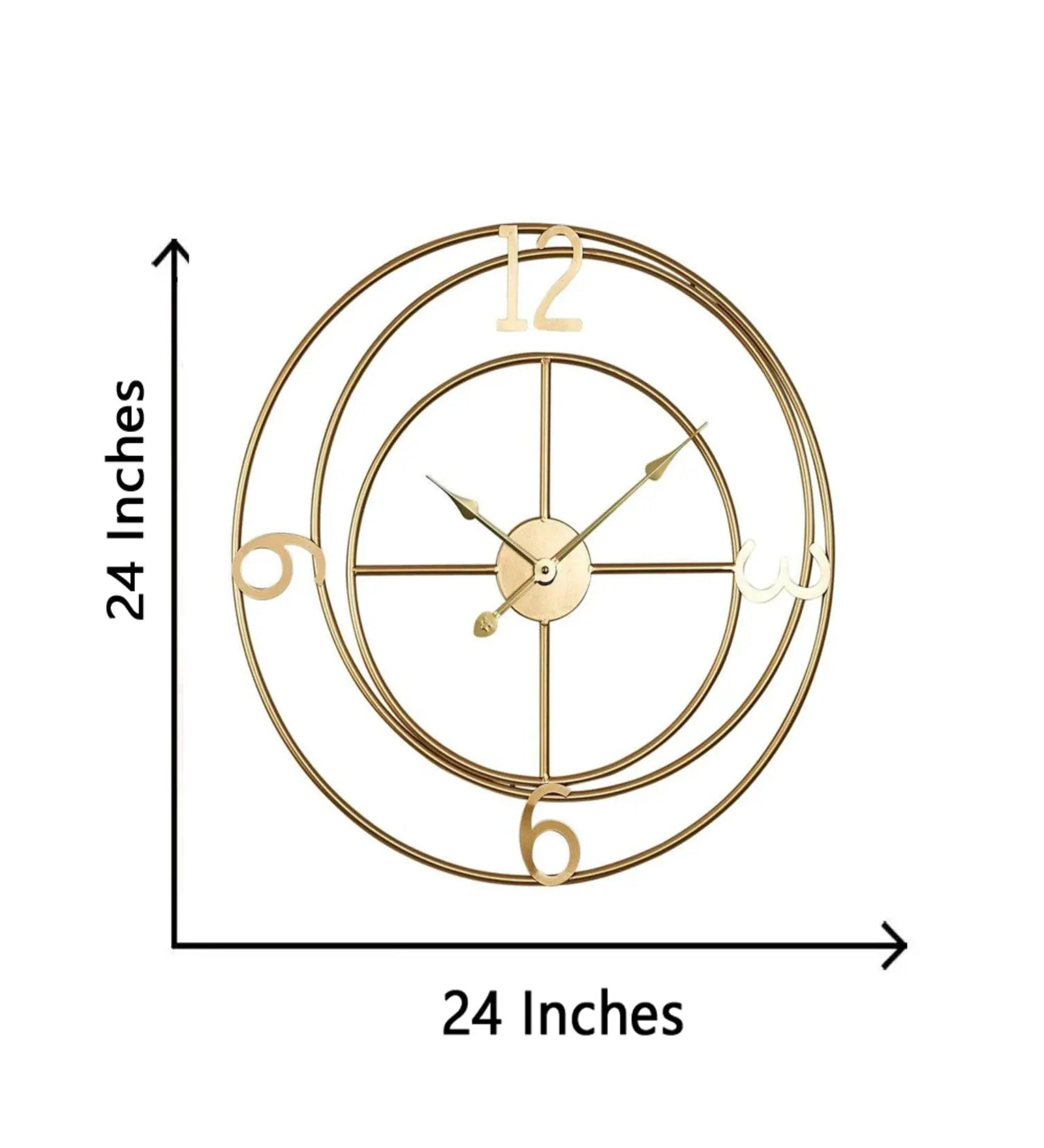 Designer Metallic Wall Clock