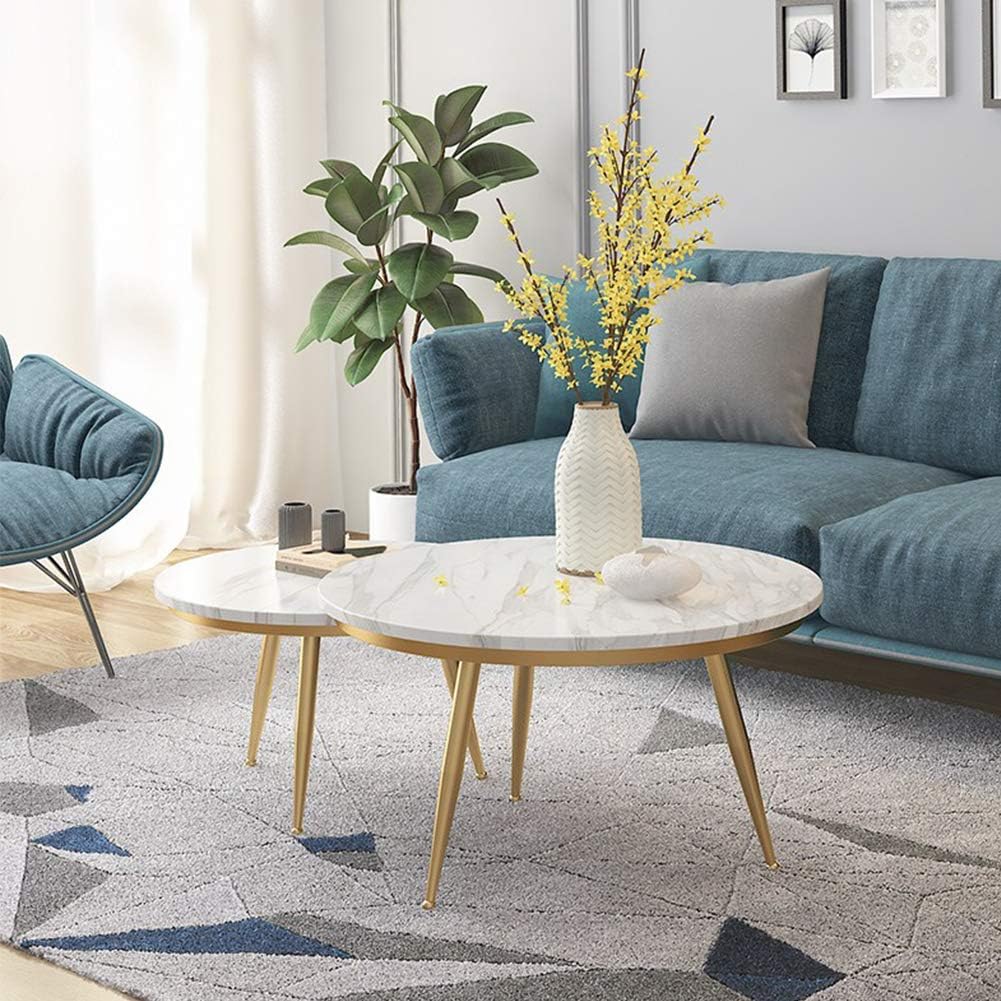 Classic Style Marble Coffee Table (Set of 2)