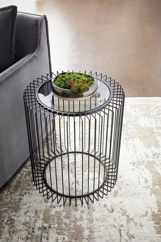 Round Glass Side Table