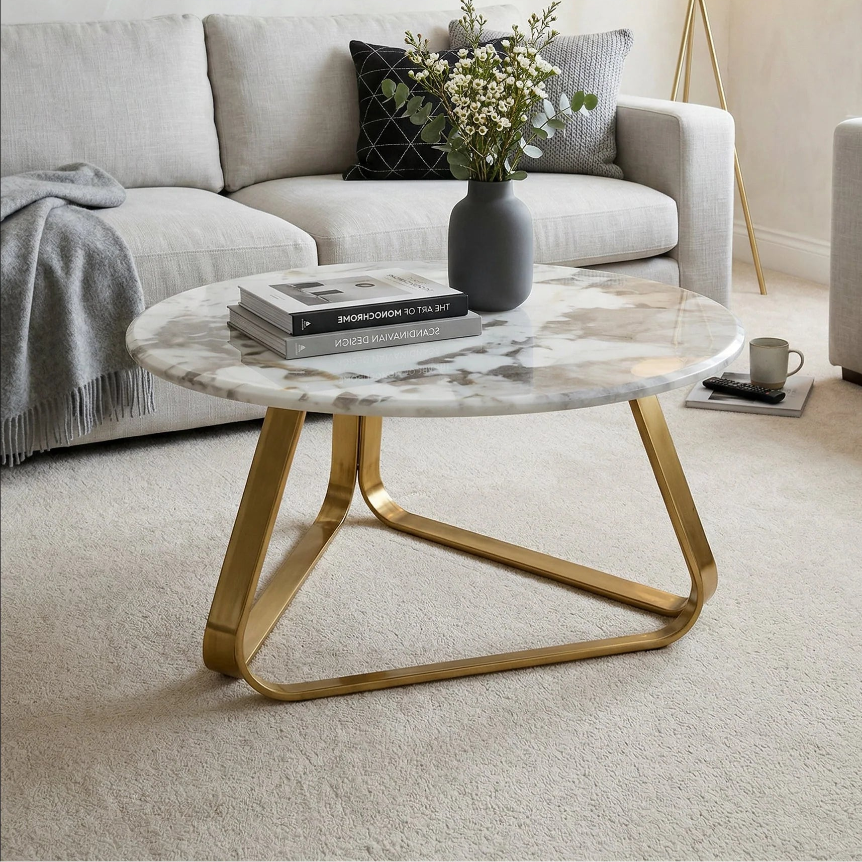 Gold Center Table For Living Room