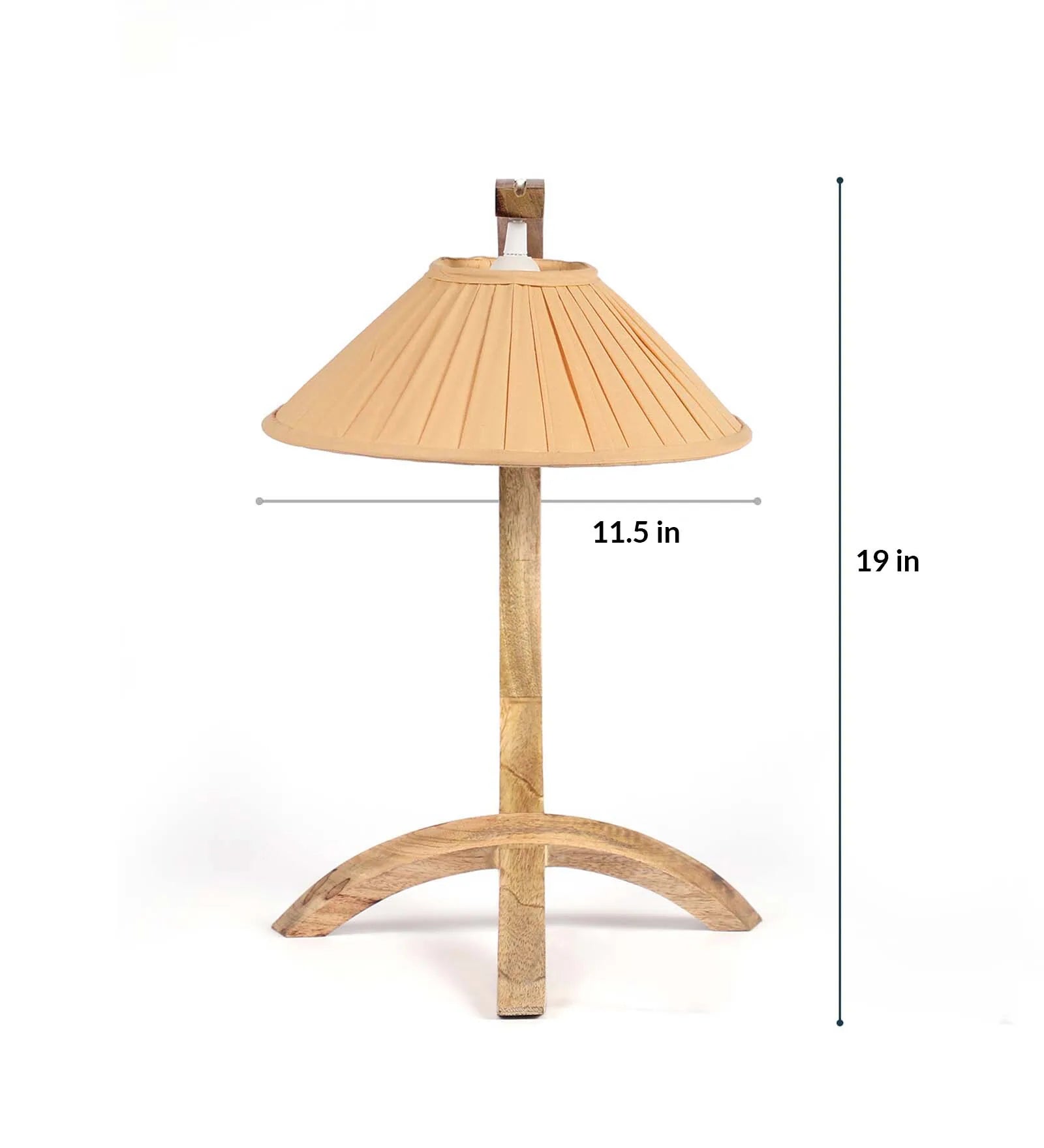 Graceful Beige Fabric Shade Night Lamp