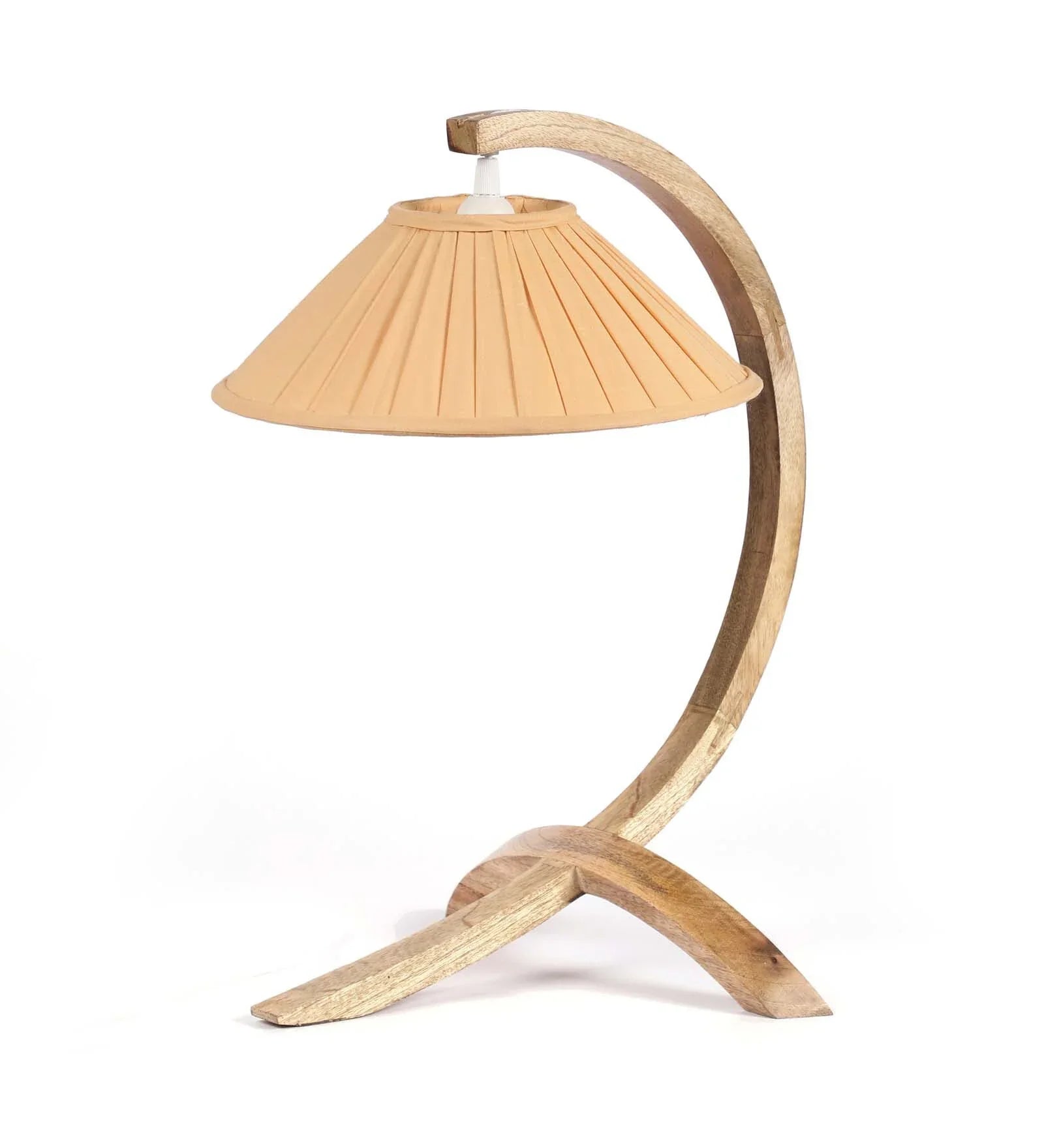 Graceful Beige Fabric Shade Night Lamp