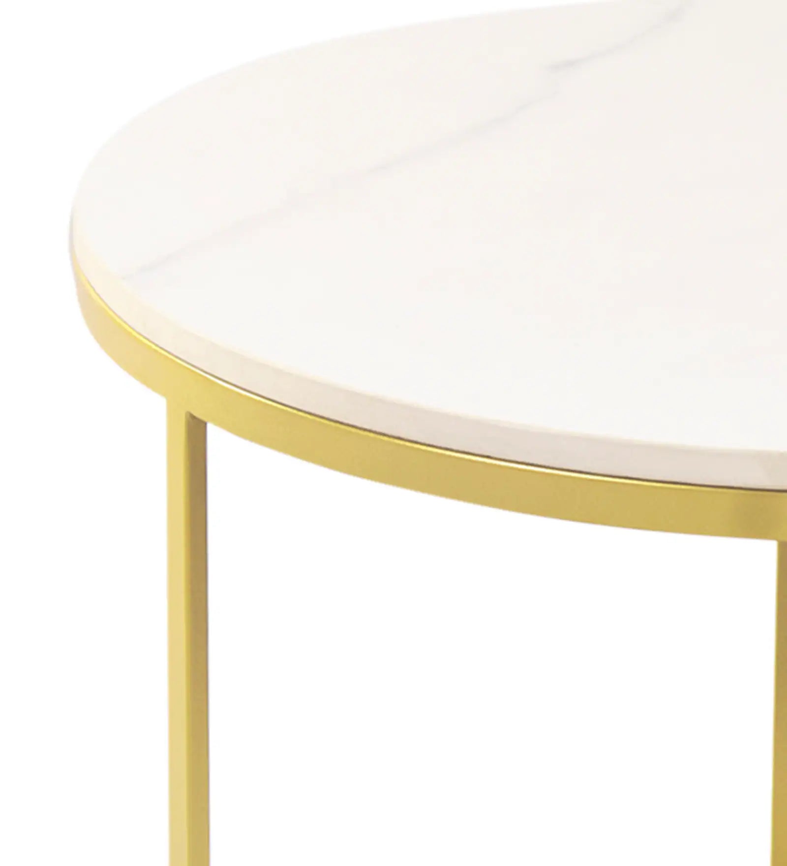 Gold Round Coffee Table Set of 2