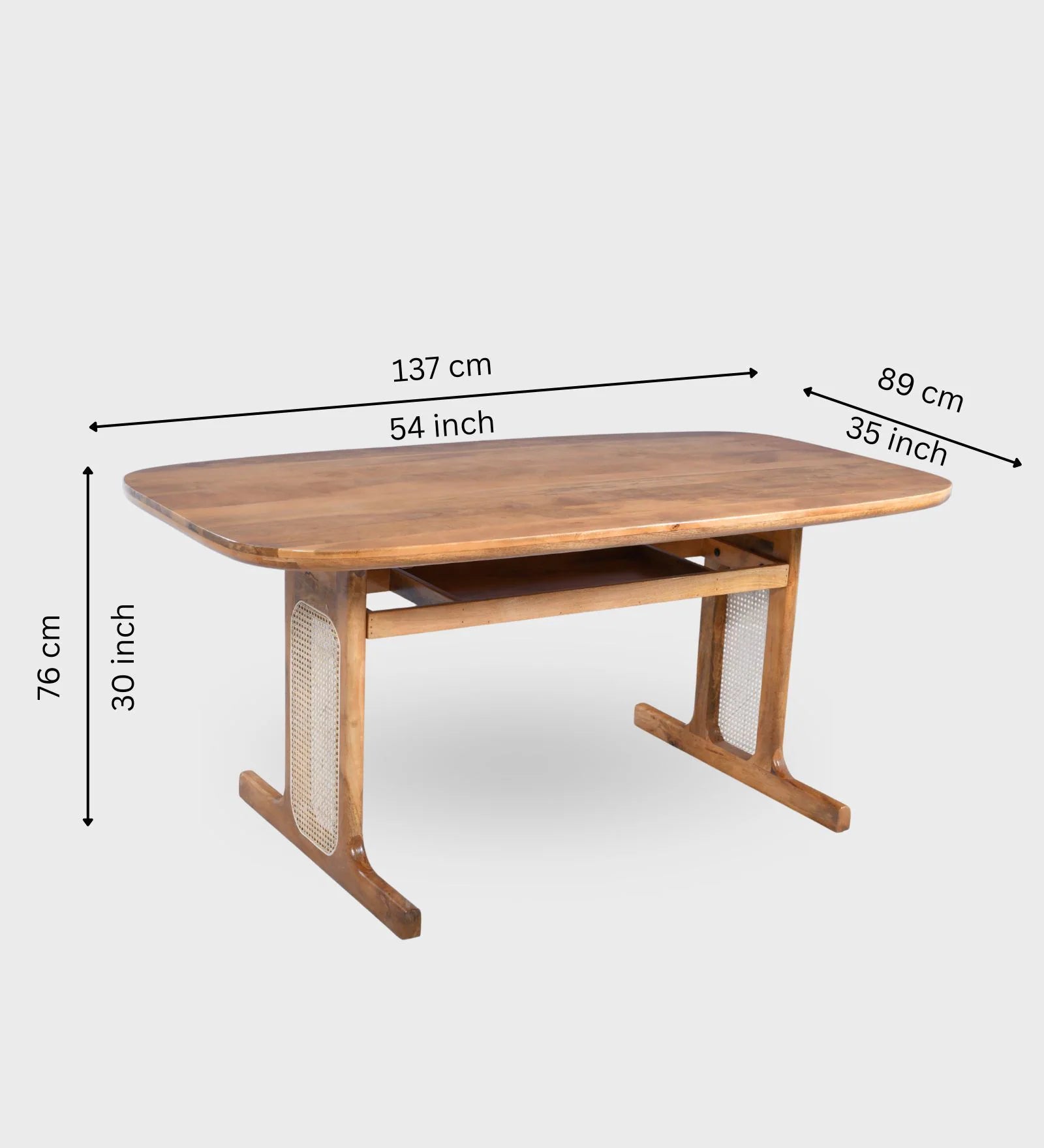 Wood Designer 4-Seater Dining Table with chairs