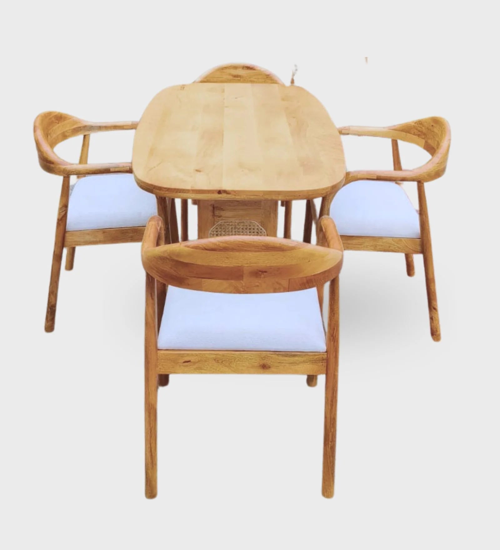 Wood Designer 4-Seater Dining Table with chairs