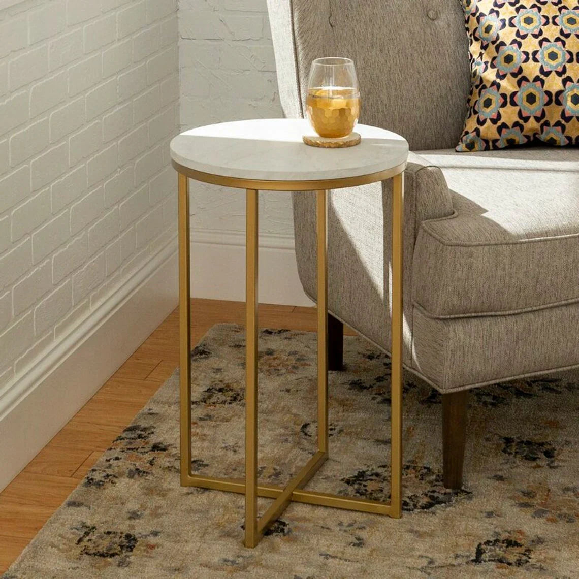 Accent Marble End Table