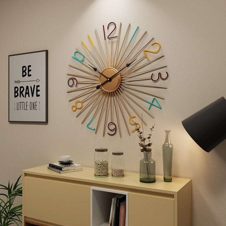 Wire Decorative Metal Wall Clock
