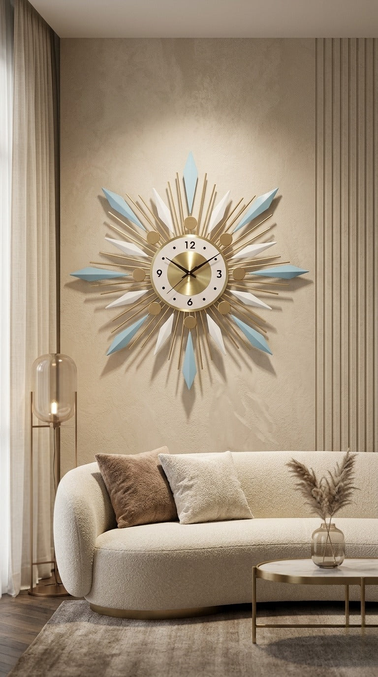 Radiant Starburst Designer Wall Clock