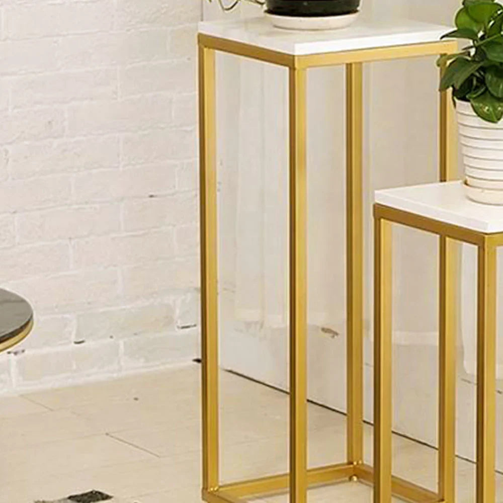 Minimalist Design Golden Side Table Set of 3