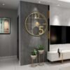 Golden Minimalist Wall Clock