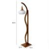 Designer Floor Lamp With Wood Base, For Living Room, Bedroom